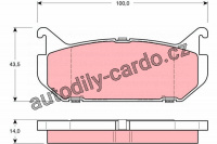 Sada brzdových destiček TRW GDB1140 - MAZDA 626