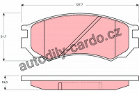 Sada brzdových destiček TRW GDB1141 - NISSAN SUNNY