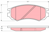 Sada brzdových destiček TRW GDB1141 - NISSAN SUNNY