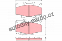 Sada brzdových destiček TRW GDB1154 - TOYOTA LAND CRUISER