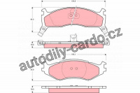 Sada brzdových destiček TRW GDB1158 - CHRYSLER LE BARON, VOYAGER I