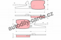 Sada brzdových destiček TRW GDB128 - CITROEN