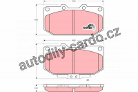 Sada brzdových destiček TRW GDB1006 - NISSAN 300ZX