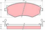 Sada brzdových destiček TRW GDB1008 - NISSAN PRIMERA