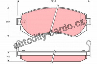 Sada brzdových destiček TRW GDB1009 - NISSAN PATROL GR