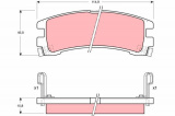 Sada brzdových destiček TRW GDB1018 - NISSAN TERRANO