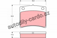 Sada brzdových destiček TRW GDB1011 - NISSAN