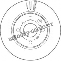Brzdový kotouč TRW DF4469 - TOYOTA AYGO