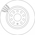 Brzdový kotouč TRW DF4754 - VW PASSAT 05- Golf IV 04-