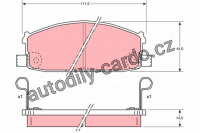 Sada brzdových destiček TRW GDB1020 - NISSAN STANZA