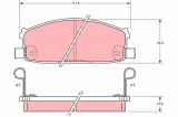 Sada brzdových destiček TRW GDB1020 - NISSAN STANZA
