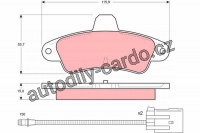 Sada brzdových destiček TRW GDB1112 - FORD MONDEO