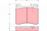Sada brzdových destiček TRW GDB1122 - MERCEDES W140 S