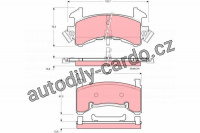 Sada brzdových destiček TRW GDB1272 - CHEVROLET BLAZER
