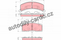 Sada brzdových destiček TRW GDB1273 - CHEVROLET BLAZER