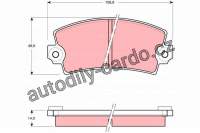 Sada brzdových destiček TRW GDB118 - CITROEN VISA