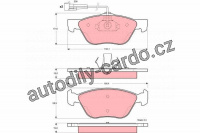 Sada brzdových destiček TRW GDB1338 - ALFA ROMEO 156