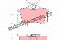 Sada brzdových destiček TRW GDB1439 - AUDI A4, A6