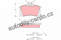 Sada brzdových destiček TRW GDB1458 - VW
