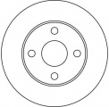 Brzdový kotouč TRW DF2668 - MAZDA 121