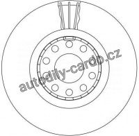 Brzdový kotouč TRW DF4125S - AUDI A8