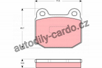 Sada brzdových destiček TRW GDB1493 - OPEL SPEEDSTER, LOTUS