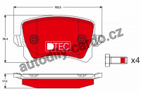 Sada brzdových destiček TRW GDB1763DTE - VW PASSAT 05-