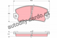 Sada brzdových destiček TRW GDB155 - LANCIA