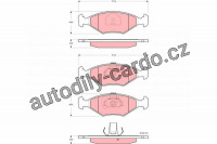 Sada brzdových destiček TRW GDB1533 - FIAT PALIO, SIENA
