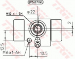 Válec kolové brzdy TRW BWB111A