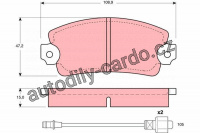 Sada brzdových destiček TRW GDB172 - NISSAN CHERRY, ALFA ROMEO 33