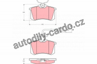 Sada brzdových destiček TRW GDB1417 - AUDI A4