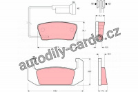 Sada brzdových destiček TRW GDB555 - ROVER