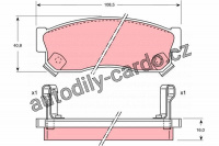 Sada brzdových destiček TRW GDB732 - NISSAN SUNNY