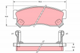 Sada brzdových destiček TRW GDB732 - NISSAN SUNNY
