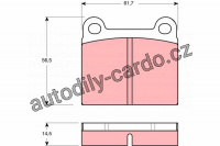Sada brzdových destiček TRW GDB656 - OPEL ENATOR, KADETT