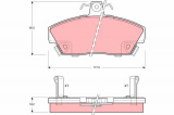 Sada brzdových destiček TRW GDB497 - ROVER 200-400