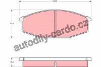 Sada brzdových destiček TRW GDB190 - NISSAN 280 ZX,TOYOTA CROWN