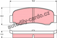 Sada brzdových destiček TRW GDB209 - MITSUBISHI