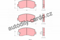 Sada brzdových destiček TRW GDB212 - MITSUBISHI, TOYOTA CELICA