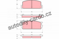 Sada brzdových destiček TRW GDB214 - ISUZU, OPEL, MAZDA