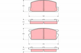Sada brzdových destiček TRW GDB214 - ISUZU, OPEL, MAZDA