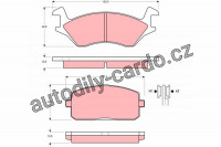 Sada brzdových destiček TRW GDB234 - TOYOTA STARLET