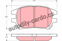 Sada brzdových destiček TRW GDB3379 - LEXUS RX300