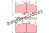 Sada brzdových destiček TRW GDB4076 - MITSUBISHI 3000GT -99