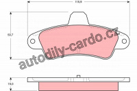 Sada brzdových destiček TRW GDB4084 - FORD MONDEO 93-
