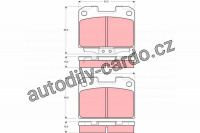 Sada brzdových destiček TRW GDB3104 - MITSUBISHI 3000GT