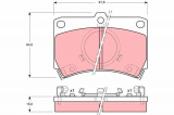 Sada brzdových destiček TRW GDB374 - MAZDA 323 85-94