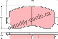 Sada brzdových destiček TRW GDB785 - MITSUBISHI L300, PAJERO