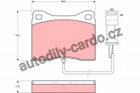 Sada brzdových destiček TRW GDB802 - FORD PANTHER